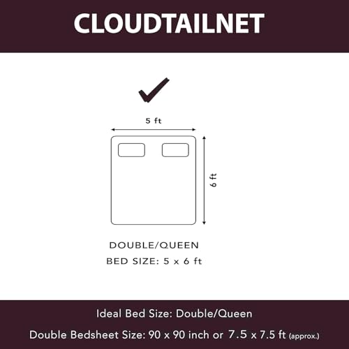 CLOUDTAILNET 220 TC Cotton Feel Glace Cotton Double Bed Sheet Set - 7D Floral Print with 2 Pillow Covers 18x28 King Size Bedsheet for Home Bedroom Vanilla Cream - Image 3