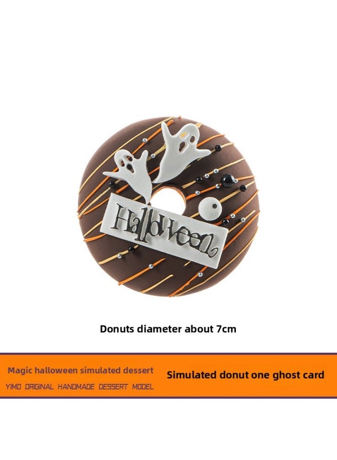 Loquat Simulation Cake  Donut Model Funny Toy Gift Window Scene Decorative Decoration Shooting Props-Color:Simulation Donuts-Ghost Card - Image 1