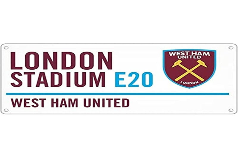 West Ham United FC West Ham United Street SignClaretBlue 