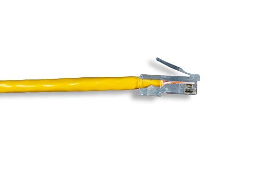 Cablelera 1' Category 5e UTP Network Patch Cable, Non-Booted Assembly, Yellow Color (ZNWN4460-01) - Image 2