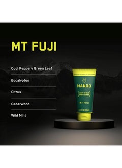 Mando Mini Body Wash - 24 Hour Odor Control - Removes Odor Better Than Soap - 1.5 Ounce Tubes (Pack Of 4, In 4 Scents: Bourbon Leather, Pro Sport, Mt Fuji, Unscented)  - Image 2
