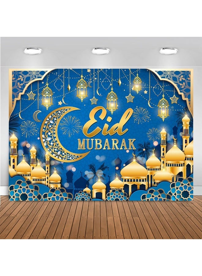 نيبمينينت ستائر باب رمضان مبارك - زينة رمضان للمنزل، خلفية عيد مبارك كبيرة مع لافتة قلاع القمر لم décoration داخلية وخارجية للمسلمين لوازم الحفلات 