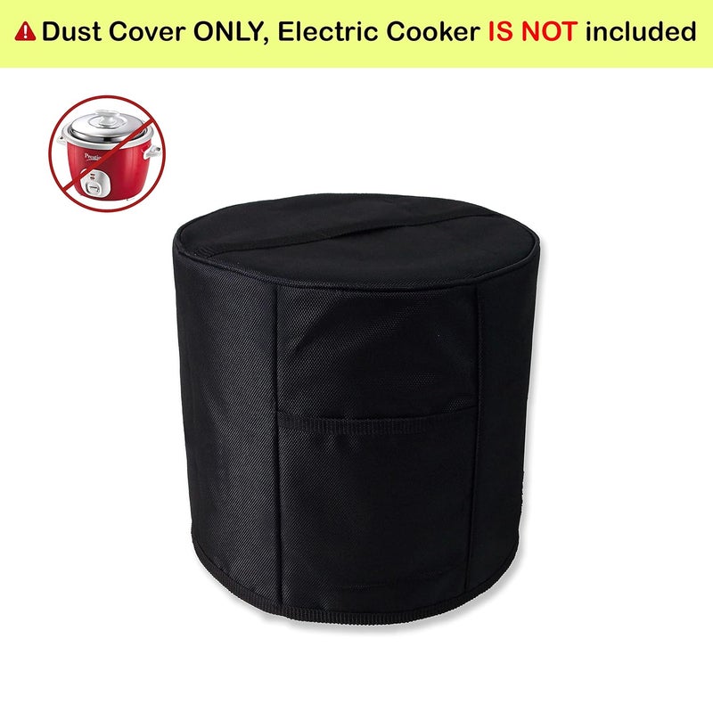 Nabaat Polyester Dust Proof Water Proof Washable Cover For Automatic Electric Rice Cooker Of Prestige Bajaj Panasonic Philips Geek Kitchen Standard Size Black 13X12 - Image 5