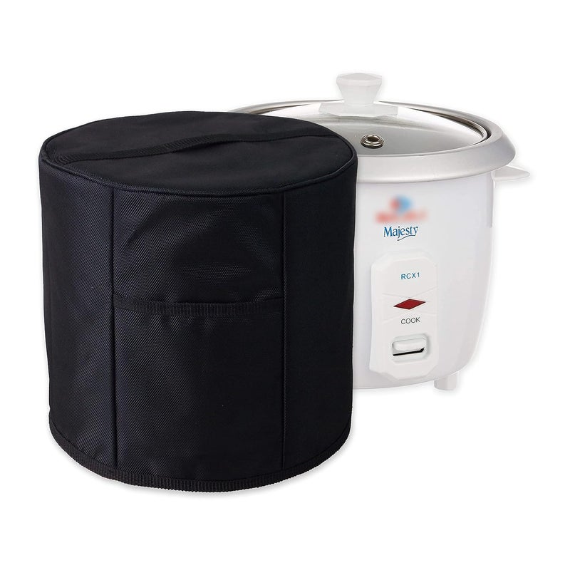Nabaat Polyester Dust Proof Water Proof Washable Cover For Automatic Electric Rice Cooker Of Prestige Bajaj Panasonic Philips Geek Kitchen Standard Size Black 13X12 - Image 1