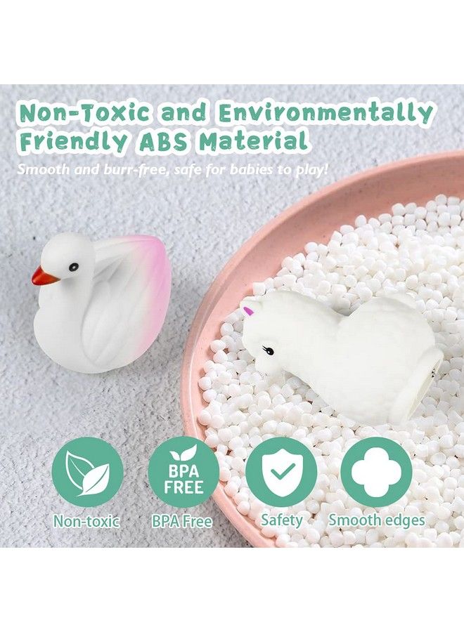 Woby Bath Toys For Toddlers 13 No Hole Cute Light Up Bathtub Toys Floating Rubber Sea Animal Set With Flashing Colorful Led Light Unicorn Mermaid For Bathroom Shower Swimming Pool Party For Baby Girl Boy - Image 3