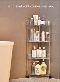 Kutis 4-Tier Bathroom Storage Rack Bathroom Caddy Ransparent 35.5 x 86 Centimeter  - Image 1