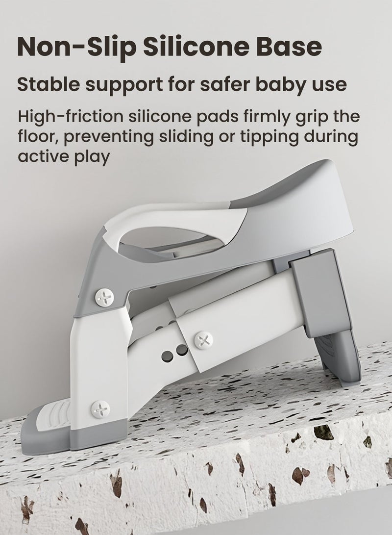 TOTOJOY Baby Potty Training Seat with Ladder, 3 in 1  Foldable Toddler Toilet Training Seat with Step Stool Adjustable Non-Slip Baby Bath and Potty Chair with Splash Guard PVC Seat Toddler Toilet Trainer for Kids Boys and Girls - Image 4