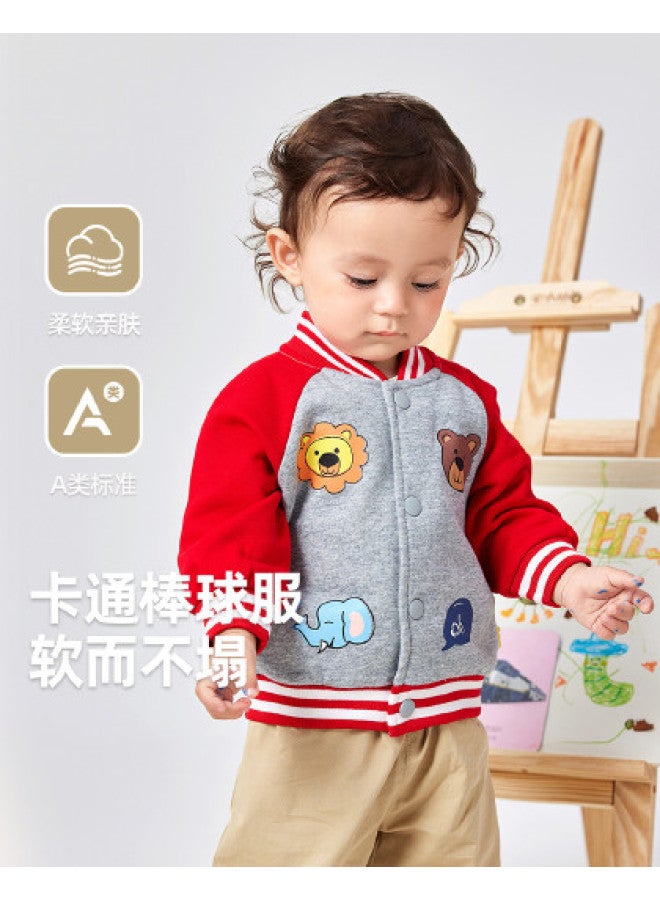 Doodle Home Baby Jacket Autumn Stylish Boys Baseball Jacket Trendy Kids Cardigan Infant Top Girls Fashion Outerwear - Image 1
