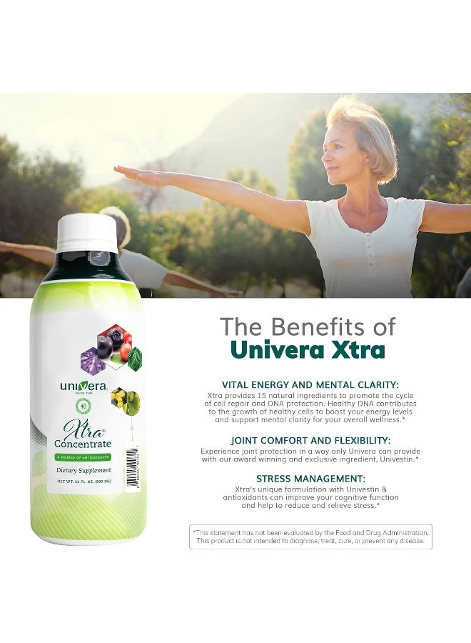 Univera إكسترا تركيز، مركب فيتامين ب، طاقة حيوية، 15 مكون طبيعي، إدارة التوتر، تحسين صحة المفاصل، حماية معززة من الأكسدة، سائل، إمداد لمدة 30 يوم، زجاجة 33 أونصة - Image 3