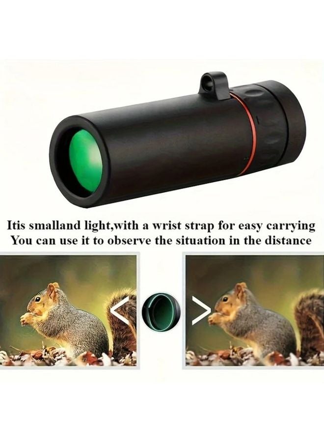 Shine Black Portable Monocular Telescope Compact Fixed Focus for Outdoor Hunting - Image 5