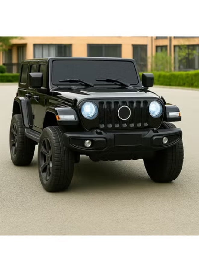 سيارة أطفال كهربائية 12 فولت للركوب مع ريموت تحكم للأهل وبلوتوث وموسيقى وإضاءة LED – تصميم واقعي فاخر – لون أسود - Image 5