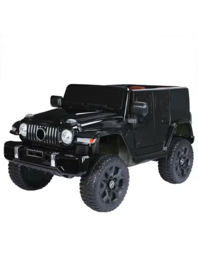 سيارة أطفال كهربائية 12 فولت للركوب مع ريموت تحكم للأهل وبلوتوث وموسيقى وإضاءة LED – تصميم واقعي فاخر – لون أسود - Image 4