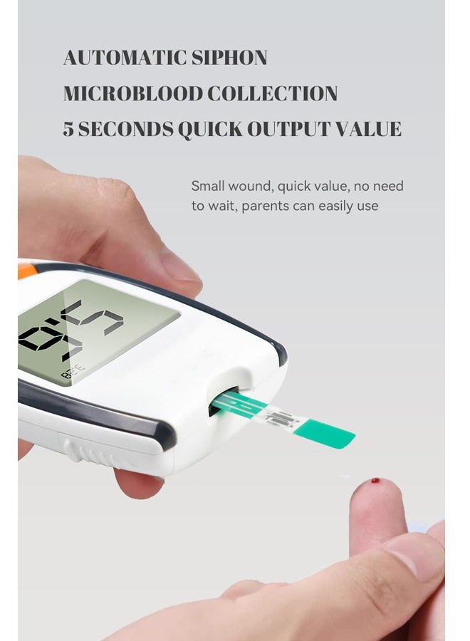 Generic Blood Glucose Monitor Kit with 50 Test Strips and 50 Lancets  - Image 3