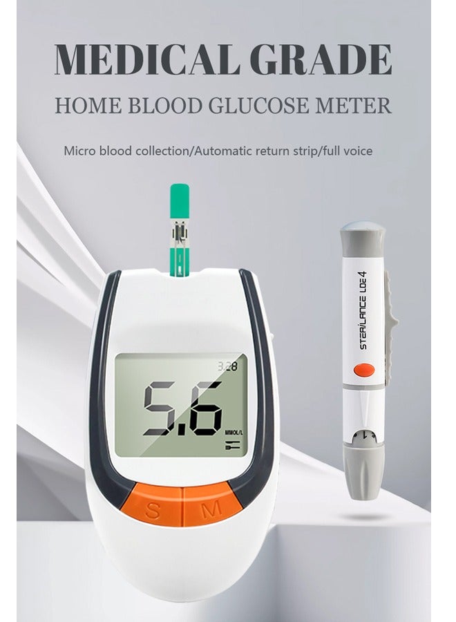 Generic Blood Glucose Monitor Kit with 50 Test Strips and 50 Lancets  - Image 2