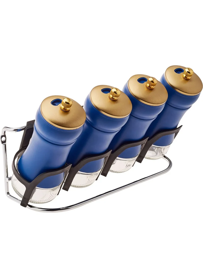 Karaca Blue Berry 5 Piece Line Glass Spice Set