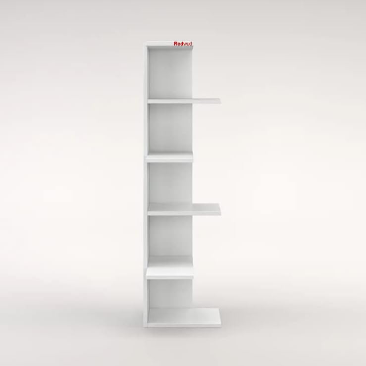 Redwud Redwud Kane Engineered Wood Bookshelf for Books Multipurpose Bookcase Wooden Modern Book Display Rack Floating Shelves for Home Study Room Office White DIY - Image 4