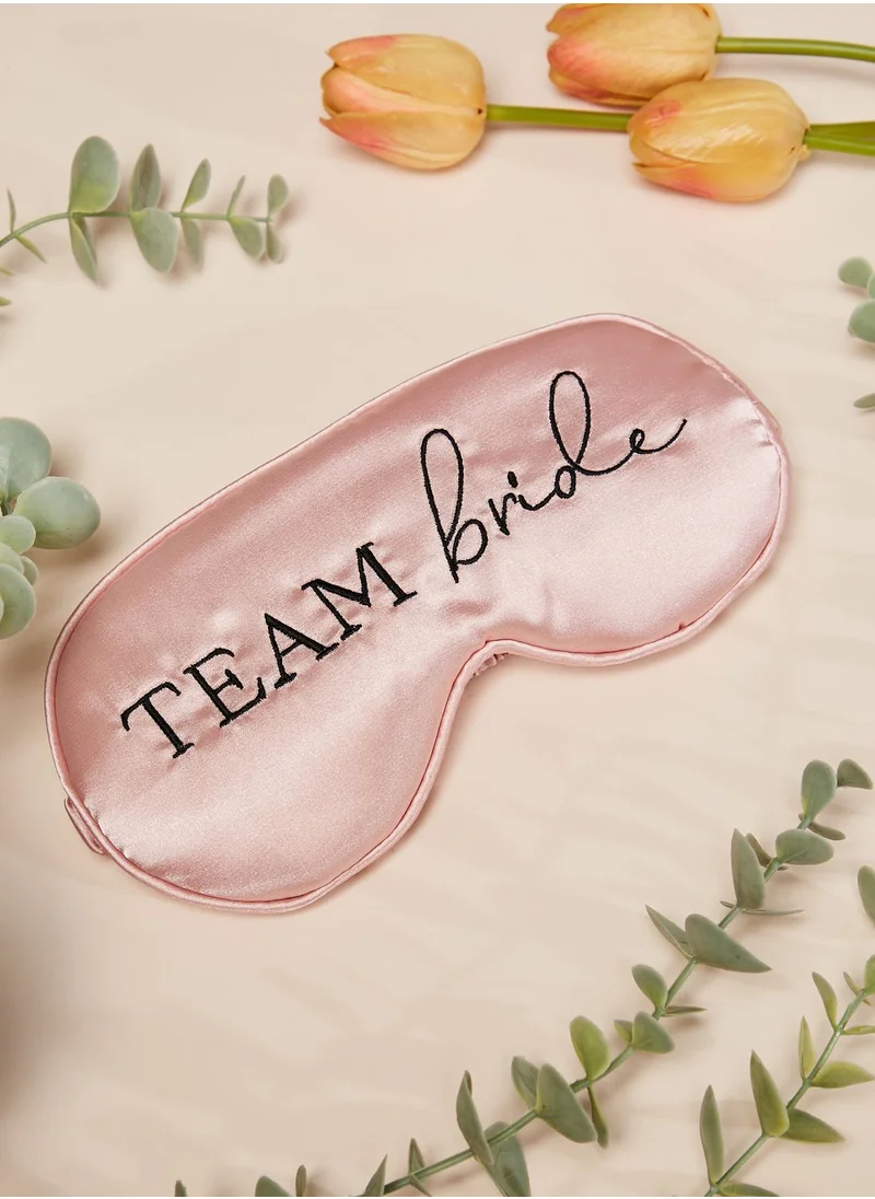 Ginger Ray Sleep Mask  - Team Bride - Pink