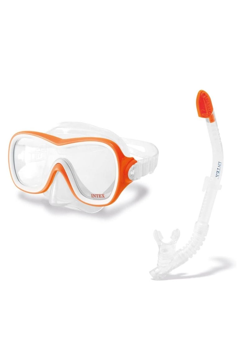 انتكس 55647E مجموعة قناع السباحة ويف رايدر وأنبوب التنفس، ألوان متنوعة - Image 1