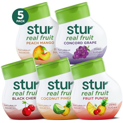Stur Liquid Water Enhancer | Summer Variety Pack | Naturally Sweetened | Sugar Free | Zero Calories | Keto | Vegan | 5 Bottles, Makes 120 Drinks - Image 1