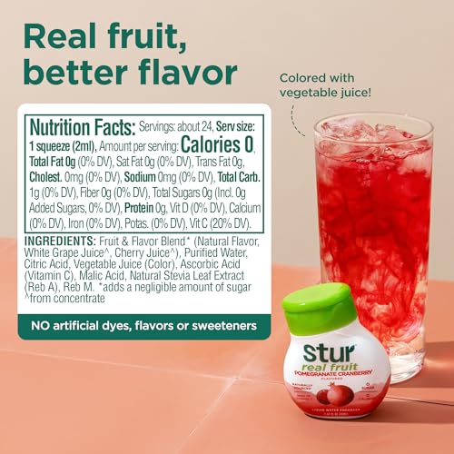 Stur Liquid Water Enhancer | Summer Variety Pack | Naturally Sweetened | Sugar Free | Zero Calories | Keto | Vegan | 5 Bottles, Makes 120 Drinks - Image 2