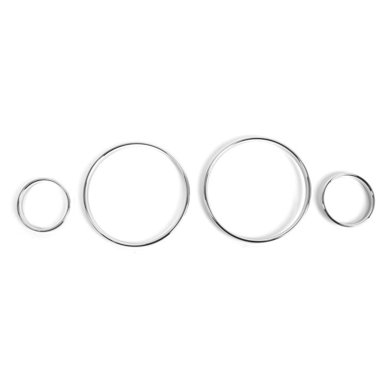 Speedometer Gauge Dial Rings Silver Premium-Quality Durable Material - Easy Installation Replacement Rings for BMW E39 5 Series, E38 7 Series, E53 X5 Dashboard Upgrade - Image 1