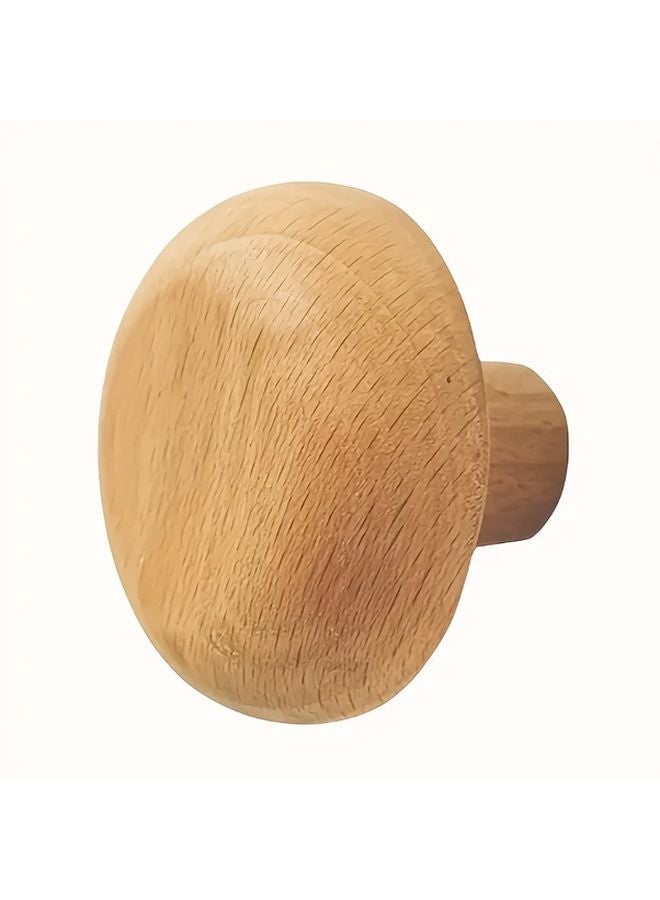 4 قطع خطافات حائط خشبية طبيعية على شكل حصاة، خطافات جدارية ريفية معلقة للمعاطف والحقائب والمناشف، تركيب سهل، ديكور منزلي ريفي - Image 5