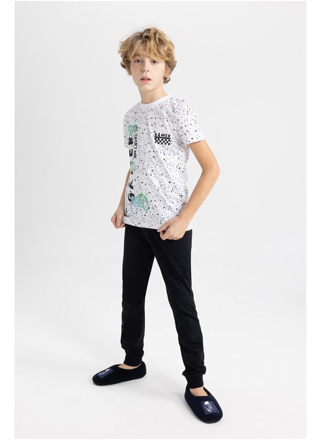 DeFacto - Boy Regular Fit Crew Neck Long Sleeve Knitted Pyjamas -2 Pieces - Image 1