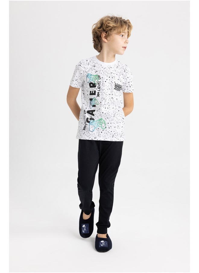 DeFacto - Boy Regular Fit Crew Neck Long Sleeve Knitted Pyjamas -2 Pieces - Image 1