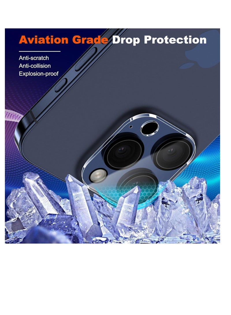 Transparent 9H Glass Camera Lens Protector Compatible for Apple iPhone (14 Pro / 14 Pro Max)  - Image 2