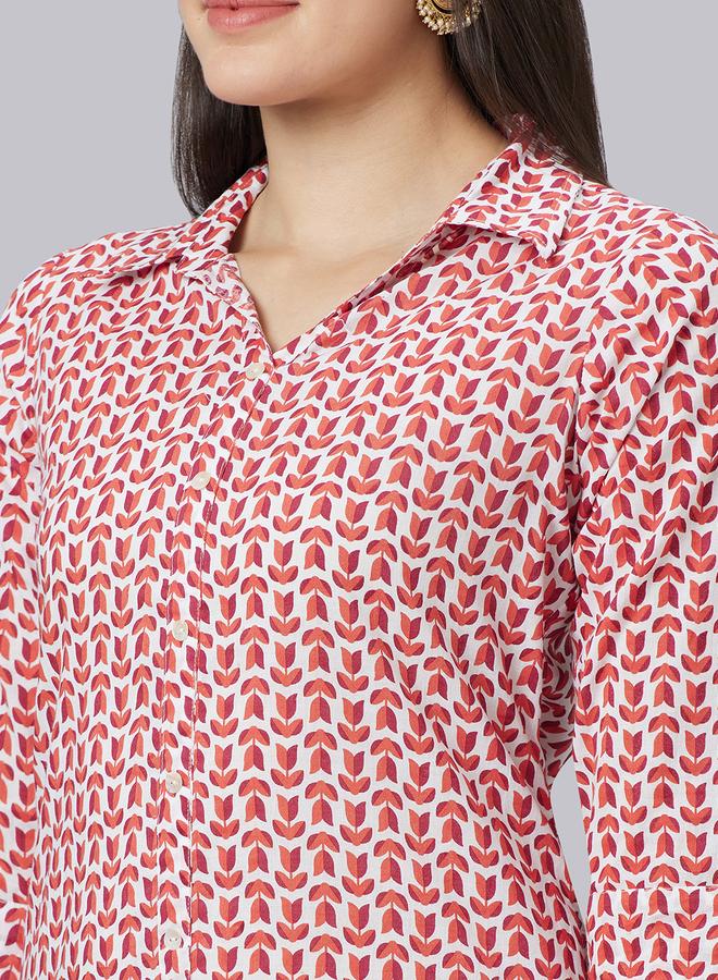 جلو باص كورتا بقصة مستقيمة وياقة قميص - Image 5