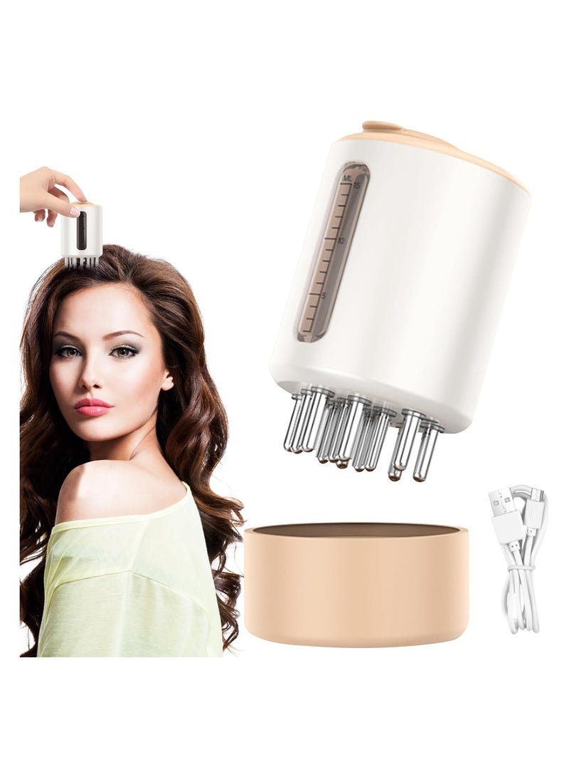 Zikra Head Massager for Hair Growth, Portable  Head Massager Electric, Scalp Oil Applicator with 15ml Oil Tank Scalp Massager, High Vibration Hair Oil Applicator Brush for Hair Growth, for Head Relax - Image 4