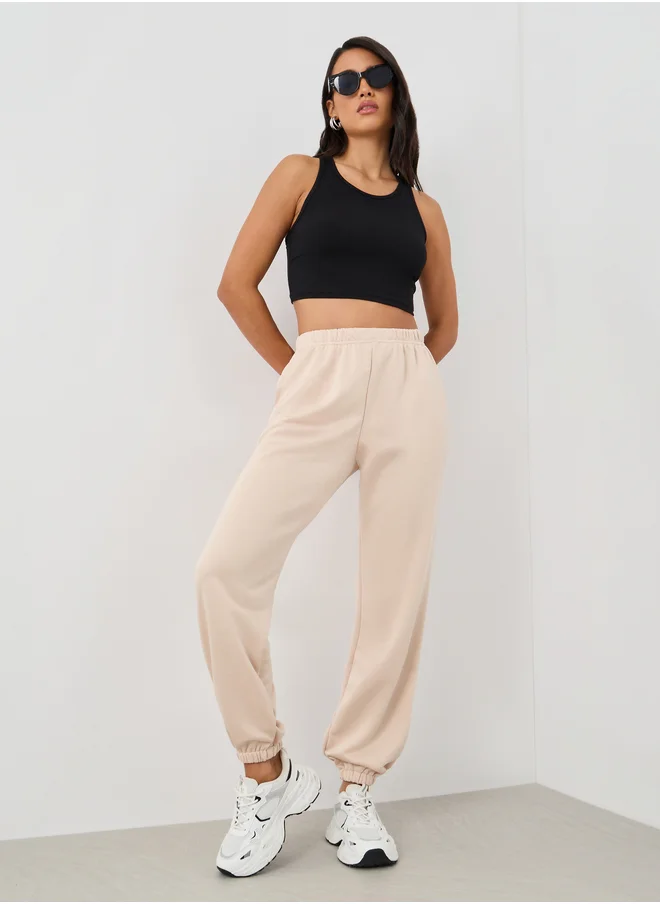 Styli Elasticated Waist Cuffed Joggers
