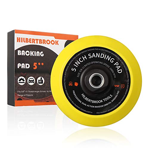 HILBERTBROOK 5 Inch Hook and Loop Backing Pad 5 Inch Backing Plate with 5/8-11 Threads Sanding Pad Angle Grinder Accessories Sanding Buffing Polishing,1 Pack - Image 1
