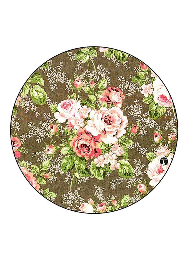 RKN Flowers Printed Fridge Magnet Round  Multicolour - Image 1