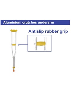 STARMED Adjustable Height Underarm Crutches, Aluminium, Double  - Image 5