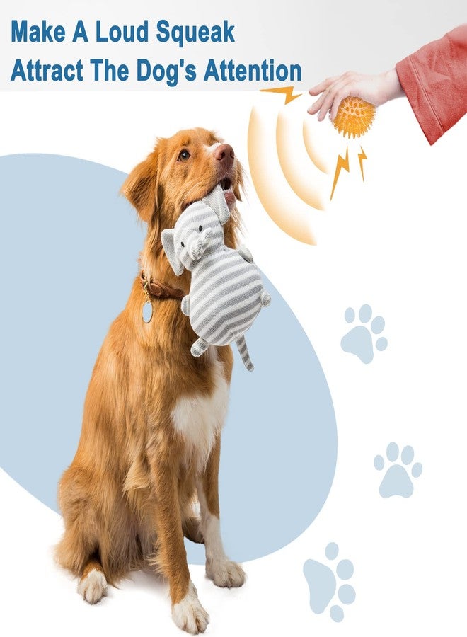 Beieverluck 12 Pack 3.5 Inch Squeaky Dog Toy Balls Spikey Dog Balls Large Dog Chew Toys for Medium Large and Small Dogs for Aggressive Chewers,4 Colors - Image 3