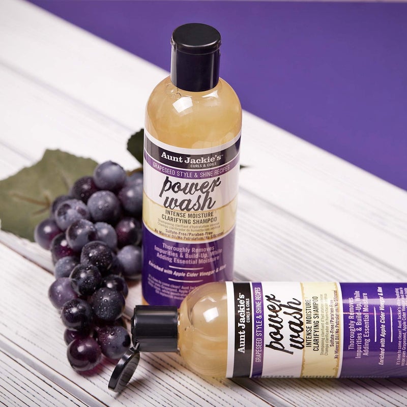 Grapeseed Style And Shine Recipes Power Wash Instense Moisture Clarifying Hair Shampoo, 12 Fl Oz - Image 3