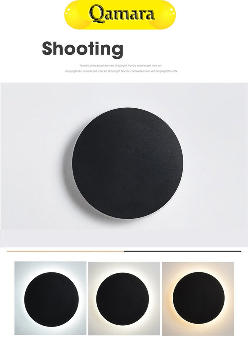 QAMARA Wall lamp, round appearance, minimalist design, suitable for wall decoration. Built-in battery, no wiring required, remote control operation. - Image 2