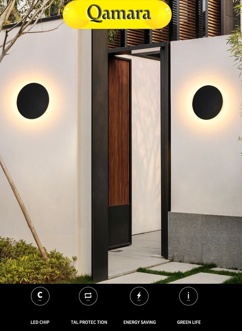 QAMARA Wall lamp, round appearance, minimalist design, suitable for wall decoration. Built-in battery, no wiring required, remote control operation. - Image 4