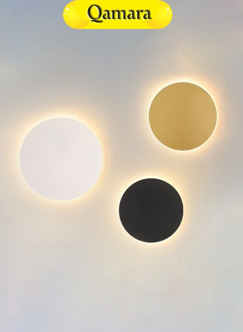 QAMARA Wall lamp, round appearance, minimalist design, suitable for wall decoration. Built-in battery, no wiring required, remote control operation. - Image 1