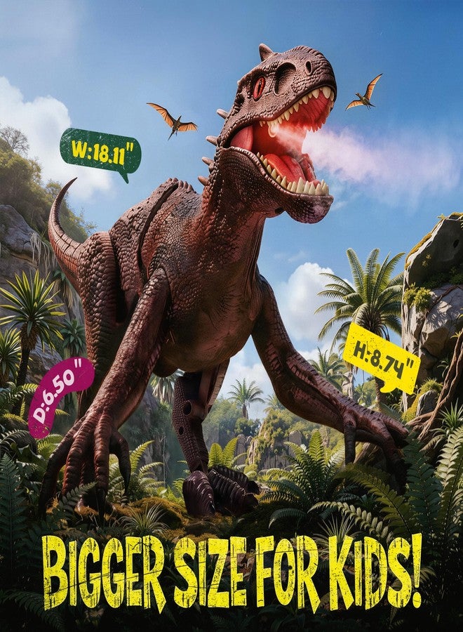 Veeniix SM32S Remote Control Dinosaur Toys for Kids, 2.4GHz Big Size Dinosaur with Walking, Realistic Sounds, Demo Mode, Rechargeable Jurassic Toys for 6-7, 8-12, Birthdays, Parties, Children’s Day - Image 3