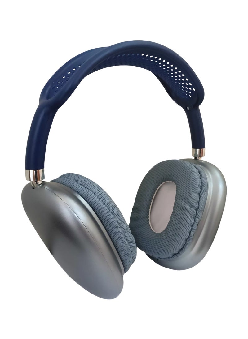 P9 Wireless Bluetooth Headset Pure Stereo Sound Support Memory Card, Blue