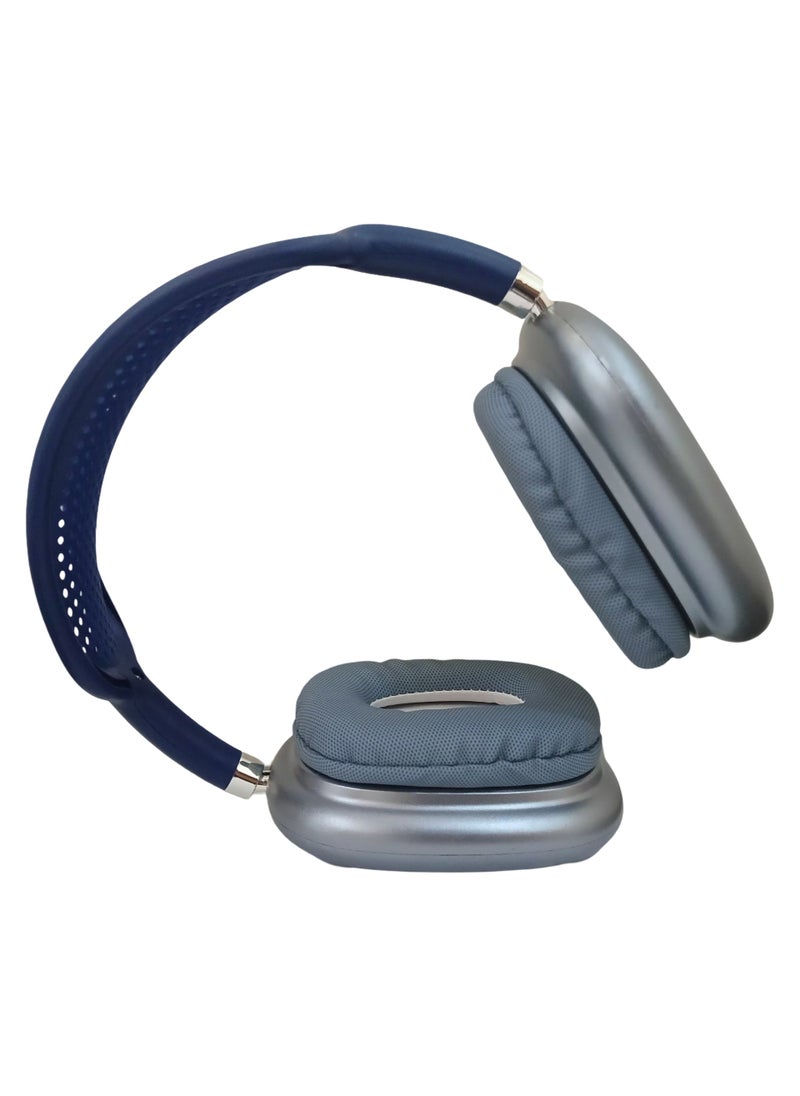 P9 Wireless Bluetooth Headset Pure Stereo Sound Support Memory Card, Blue