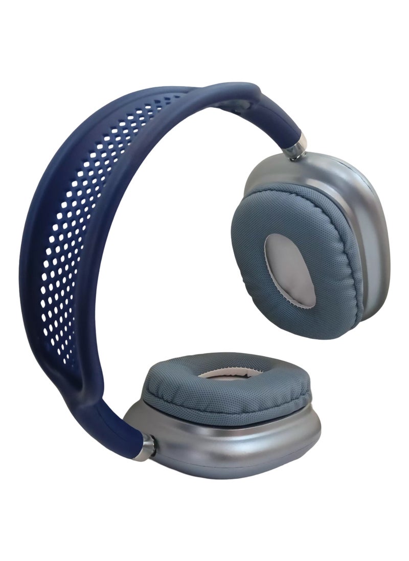 P9 Wireless Bluetooth Headset Pure Stereo Sound Support Memory Card, Blue