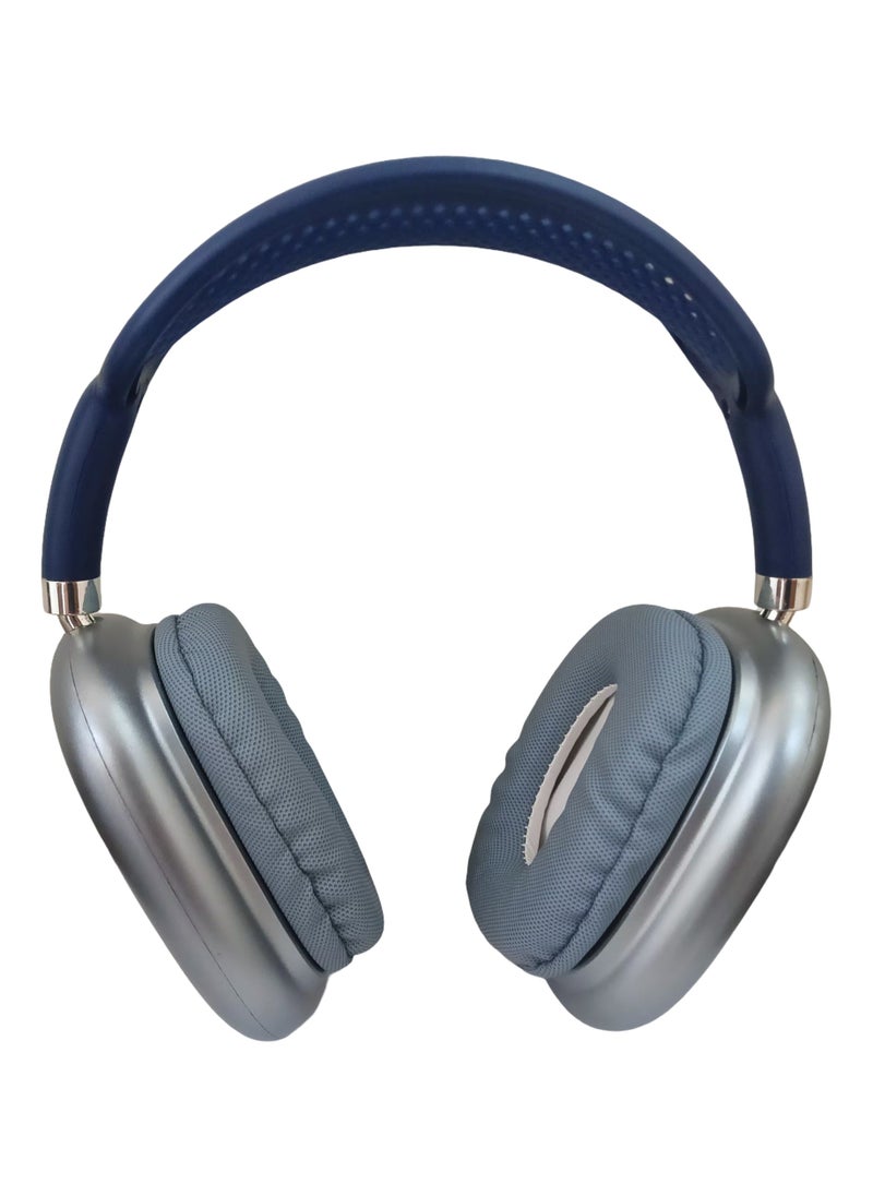 P9 Wireless Bluetooth Headset Pure Stereo Sound Support Memory Card, Blue