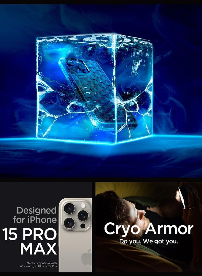 Spigen Cryo Armor for iPhone 15 Pro Max Case Cover with ArcticFlow Tech - Cryo Red - Image 2