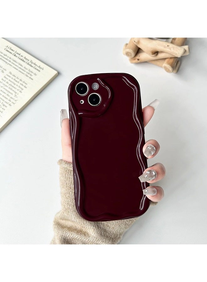 ShebSheb Simple Wave Design Phone Case for iPhone 15 , Wavy Frame Soft TPU Aesthetic Phone Cover - Image 5