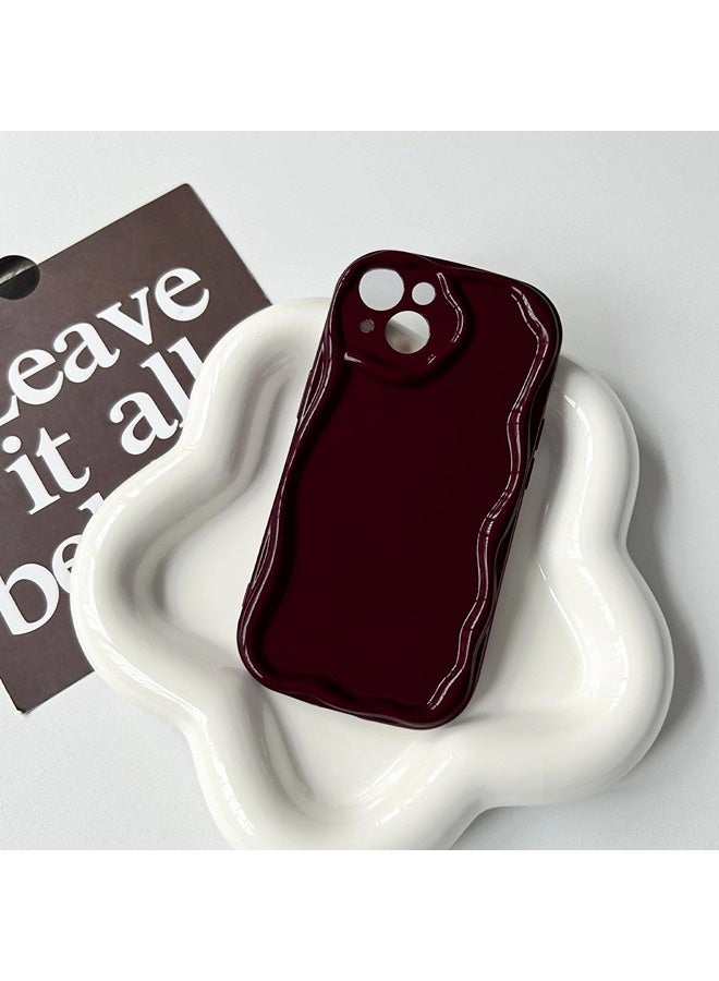 ShebSheb Simple Wave Design Phone Case for iPhone 15 , Wavy Frame Soft TPU Aesthetic Phone Cover - Image 3