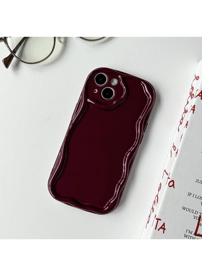 ShebSheb Simple Wave Design Phone Case for iPhone 15 , Wavy Frame Soft TPU Aesthetic Phone Cover - Image 4