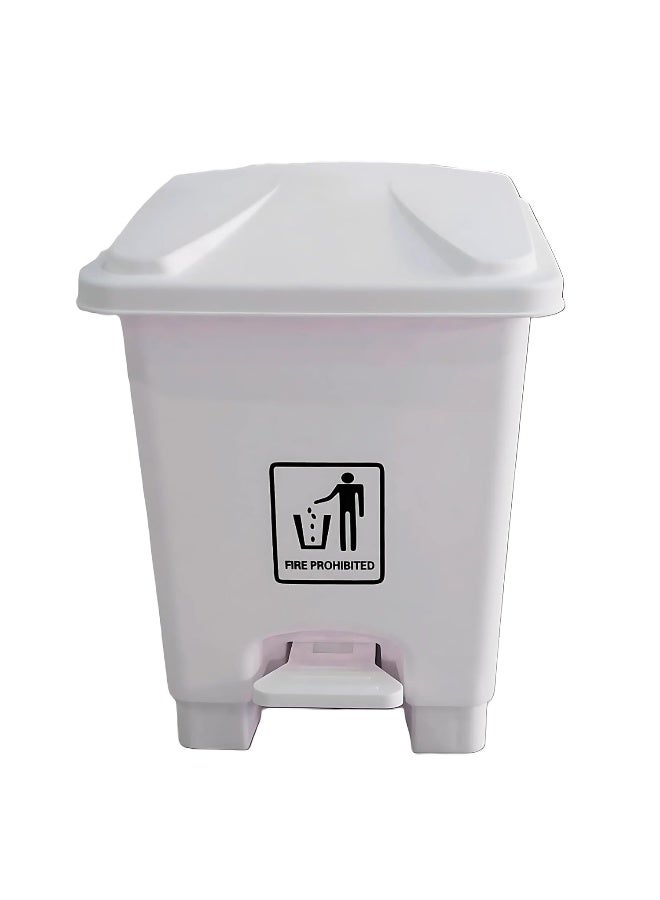 AKC 15L Pedal Trash Can - Durable Plastic Garbage Bin with Foot Pedal | Hands-Free Waste Disposal | Ideal for Bathroom, Kitchen, Office & Commercial Use 